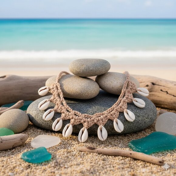 🆕️ Boho Chic Handcrafted Cowrie Shell Choker Beach Vacay Coastal Layer Necklace - Picture 6 of 15